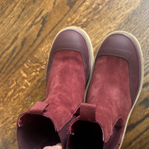 Scotch & Soda Burgundy Ankle  Platform Boots 38 - Picture 5 of 12